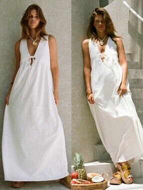 EUC Sabo Hara Maxi Dress in White